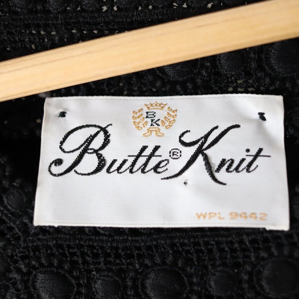 SOLD vintage 70s black velvet lace maxi dress S - Picture 6 of 8